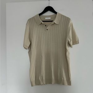 Simplicity Ribbed Knit Polo Shirt